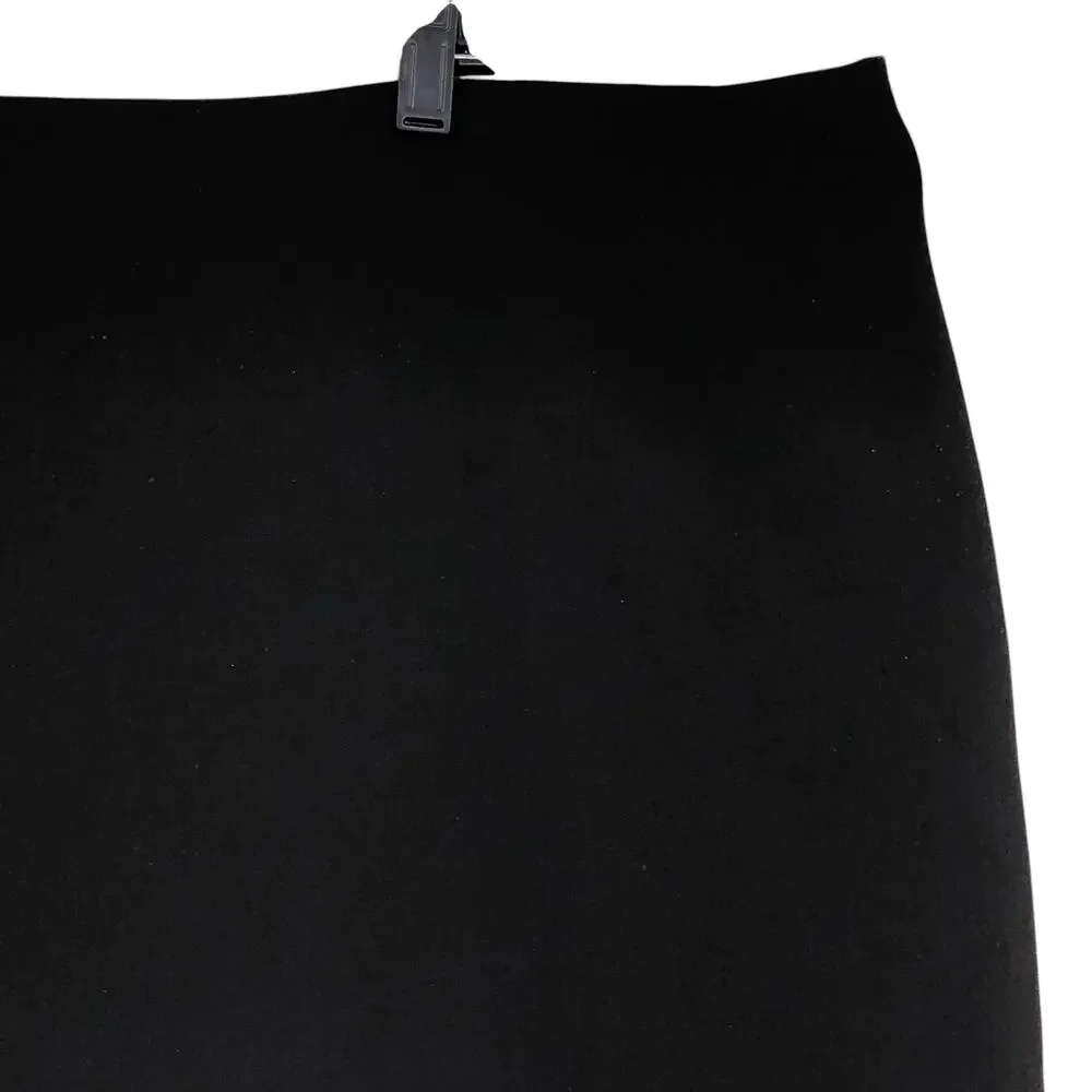MM Lafleur Women Plus Size +3 US 24 Skirt Pencil Straight Stretch Side Zip Black